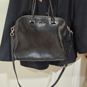 Kate Spade Black Glossy Handbag Straps